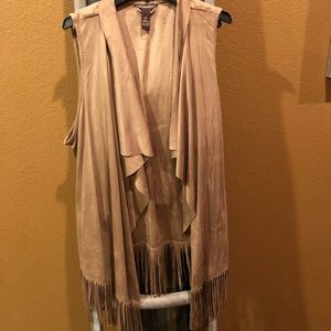 Faux suede vest